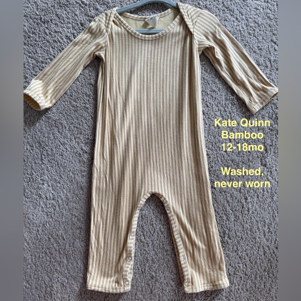 Kate Quinn Ribbed Kids One Piece - Tan